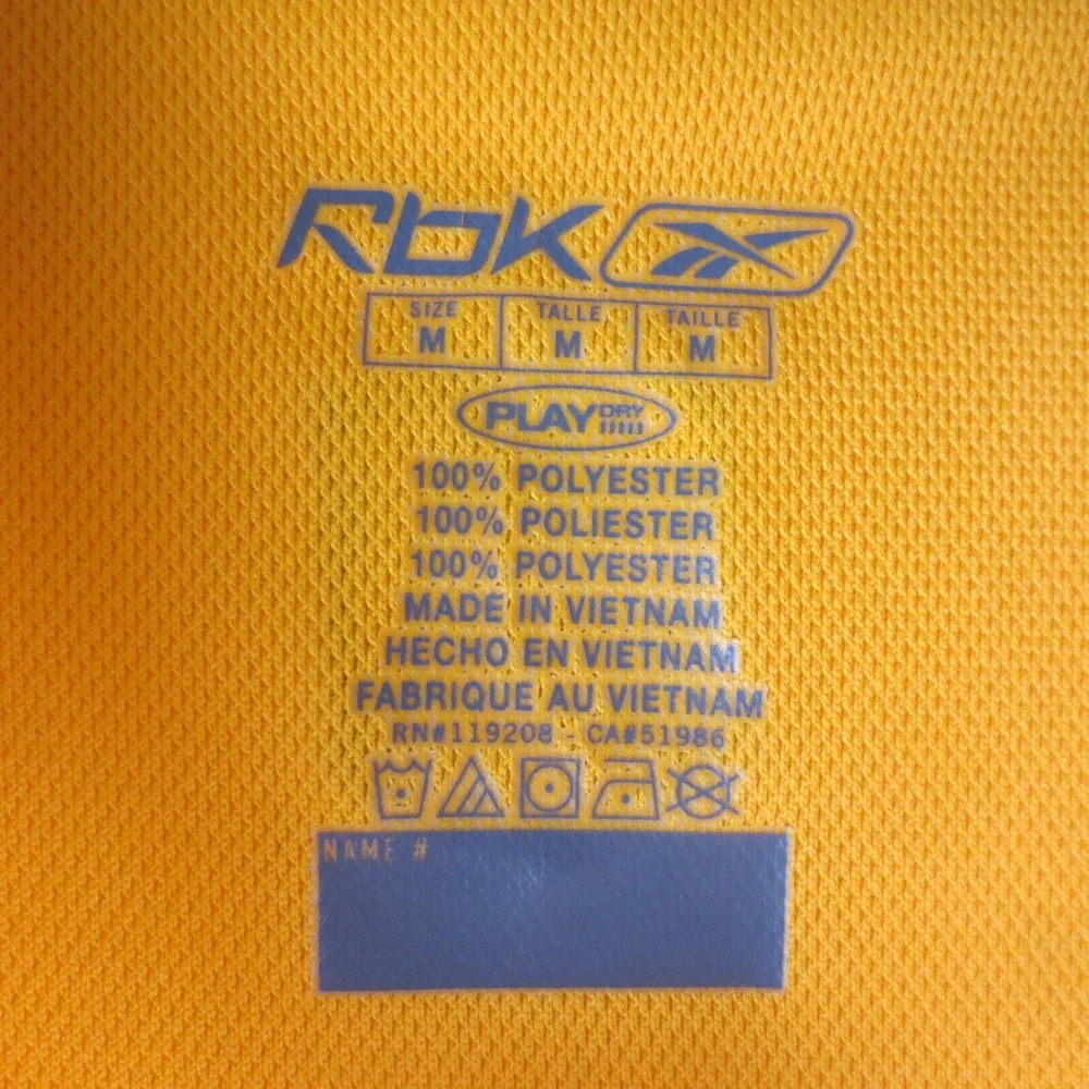 Green Bay Packers Reebok Polo Shirt Mens M Yellow Short Sleeve Embroidered Logo